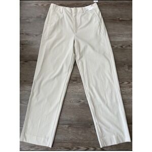 Uniqlo U Jersey Suit Pants‎ Women 12 Natural Straight Leg Minimalist NWT